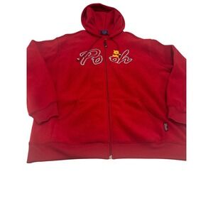 Disney Winnie the Pooh Red Full Zip Fleece Hoodie, Embroidered, Large
(786)